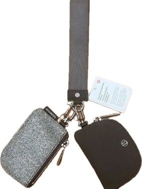 lululemon athletica Black and Glitter Dual Pouch